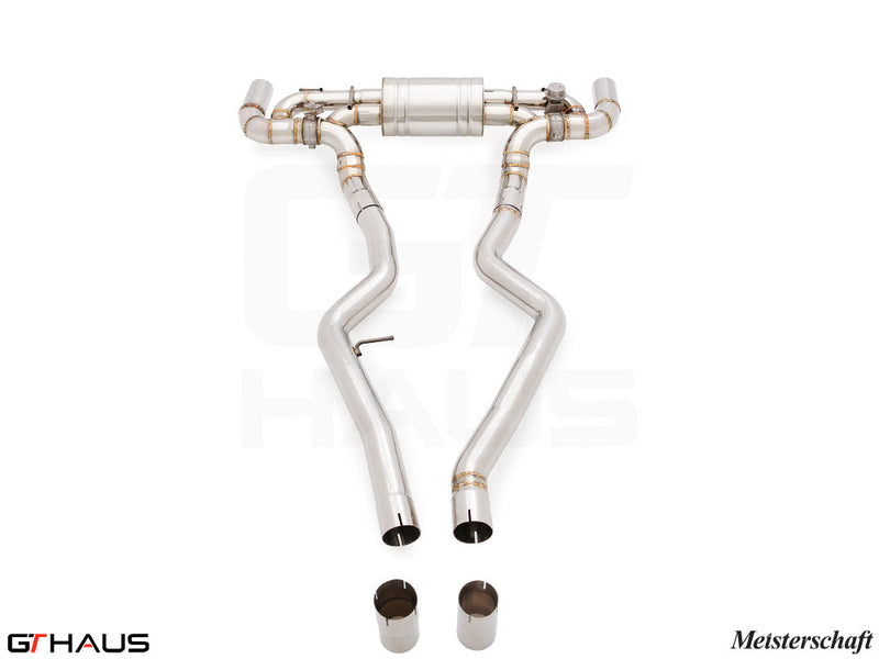 Premium performance exhaust system for BMW G20 3 Series 340i/xi/M340i LCI I-6 B58, featuring stainless steel construction.