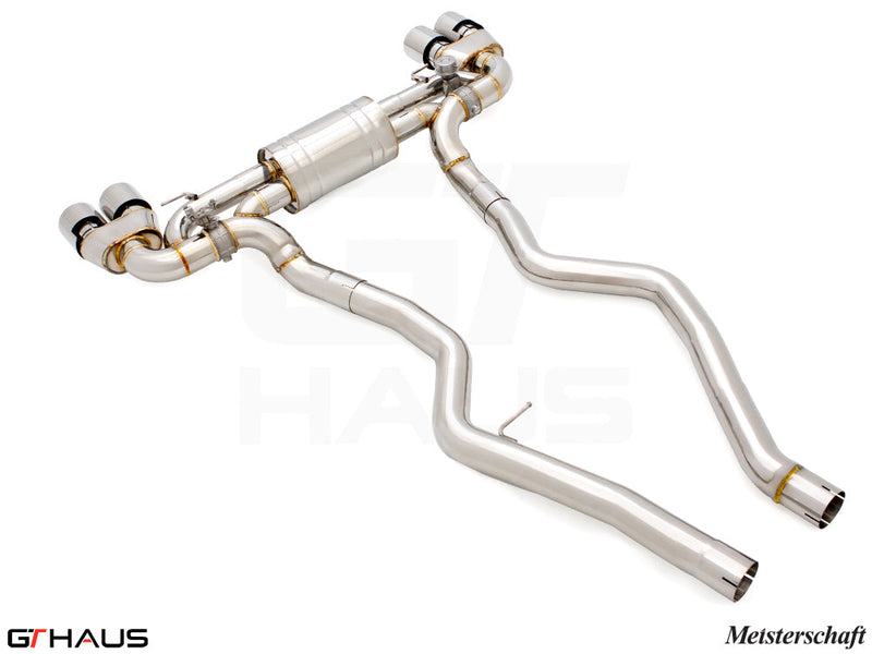 Premium stainless steel exhaust system for BMW G22/G23 440i/xi/(M440i) I-6 (B58) 2022+, enhancing performance and sound.