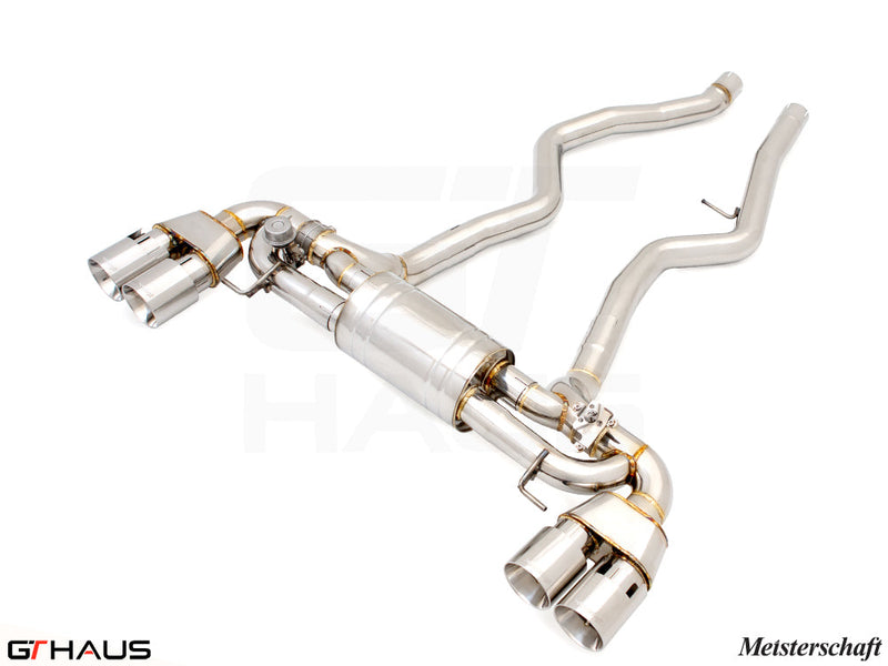 Premium performance exhaust system for BMW G22/G23 440i/xi/M440i with I-6 B58 engine, featuring stainless steel construction.