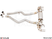 Premium performance exhaust system for BMW G26 4 Series Gran Coupe 440i/xi/M440i, featuring stainless steel construction.