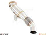 BMW G29 Z4 Series 2020+ down pipes with OBD2 and 400 CEL sport cats for M40i B58, featuring stainless steel construction.