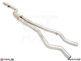 BMW G29 Z4 Series 2020+ full cat-back LSR mid resonator delete pipes for M40i model, featuring stainless steel construction.