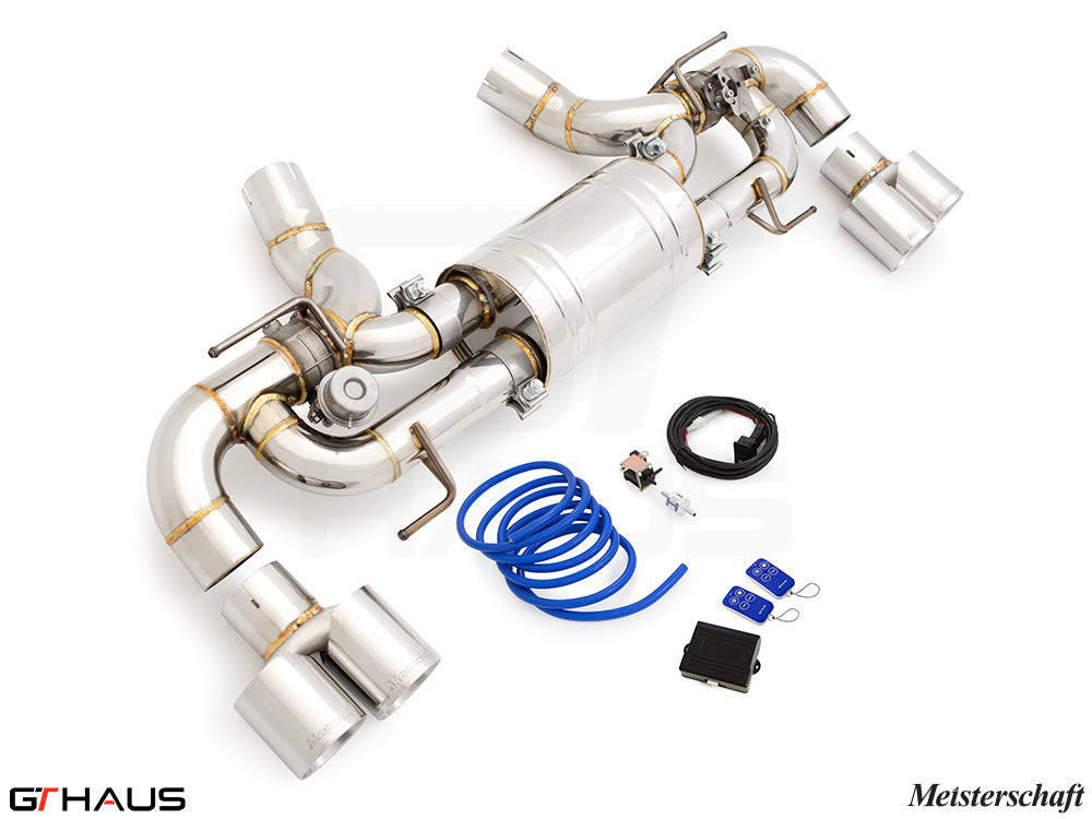 Premium exhaust system for BMW G29 Z4 Series sDrive M40i, featuring stainless steel construction and electronic valve control.