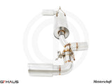 Premium exhaust system for BMW G30/G31 5 Series 520i/530i/xi I-4, featuring stainless steel construction and valve control.