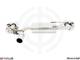 Premium exhaust system for BMW G30/G31 5 Series 540i/xi I-6 (B58) 2016-2020, featuring polished stainless steel design.