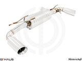Premium performance exhaust system for BMW G30/G31 5 Series 520i/530i/xi I-4, featuring stainless steel construction.