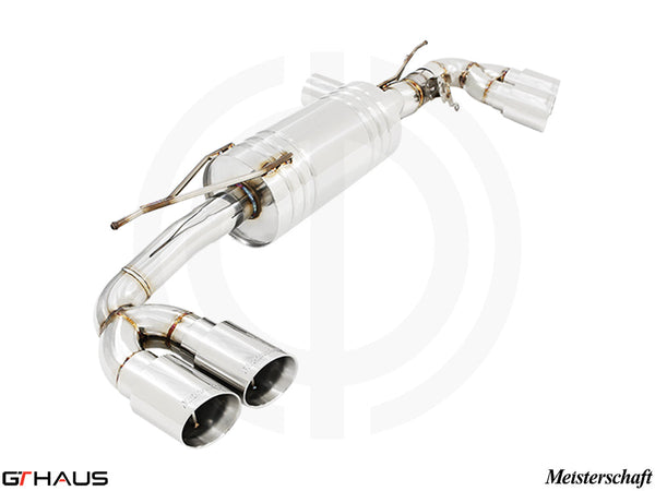 Premium performance exhaust system for BMW G30/G31 540i/xi I-6 (B58) 2021-2023, featuring stainless steel construction.