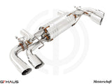Premium performance exhaust system for BMW G30/G31 5 Series 550i/xi Bi-turbo V8, featuring stainless steel construction.
