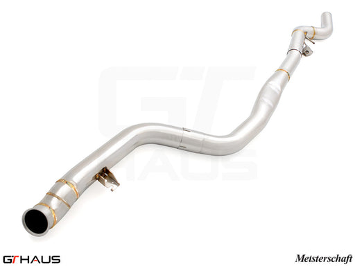 Cat-back LSR mid resonator delete pipe for BMW G42 2 Series 220i/230i/xi I-4 B48 model, crafted from stainless steel.