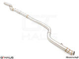 Cat-back LSR mid resonator delete pipe for BMW G42 2 Series 220i/230i/xi I-4 (B48) 2023+, featuring stainless steel construction.