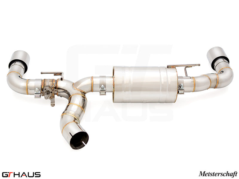 Premium performance exhaust system for BMW G42 2 Series 220i/230i/xi I-4, featuring stainless steel construction and electronic valve control.