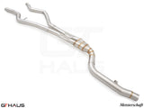 Cat-back LSR mid resonator delete pipe for BMW G42 2 Series 240i/xi/M240i I-6 (B58) 2023+, crafted from stainless steel.