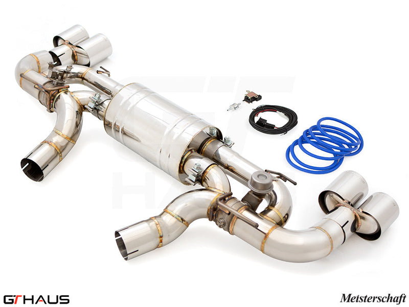 Premium exhaust system for BMW G42 2 Series 240i/xi/M240i, featuring stainless steel construction and electronic valve control.