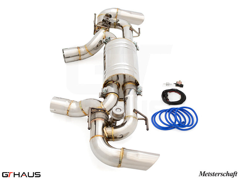 Premium performance exhaust system for BMW G42 2 Series 240i/xi/M240i with I-6 B58 engine, featuring stainless steel construction.