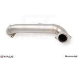 BMW G80/82/83 2021+ front crossover pipe made from high-quality stainless steel for enhanced performance and durability.