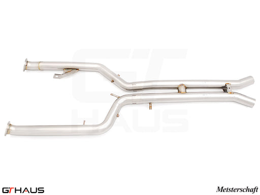 Premium dual LX cat-back exhaust pipes for BMW G80/82/83, featuring 76mm piping and Velocity box for enhanced performance.