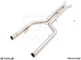 Premium dual LX pipes for BMW G80/82/83 2021+, featuring 76mm full cat-back design with Velocity box.