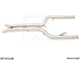Premium dual LX pipes for BMW G80/82/83 2021+, featuring 76mm full cat-back design and Velocity box integration.