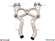 Premium Meisterschaft exhaust system for BMW G87 M2/M2 Competition, featuring dual tips and high-quality stainless steel construction.