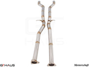 Cat-back mid pipe for 2011 Bentley Continental GT and GT Speed, featuring high-quality stainless steel construction.