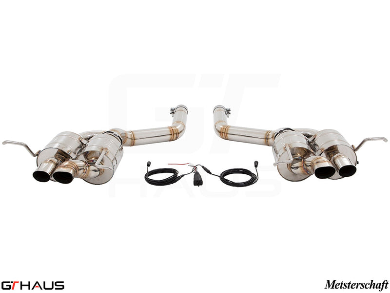 Premium exhaust system for Bentley Continental GT, featuring stainless steel construction and electronic valve control.