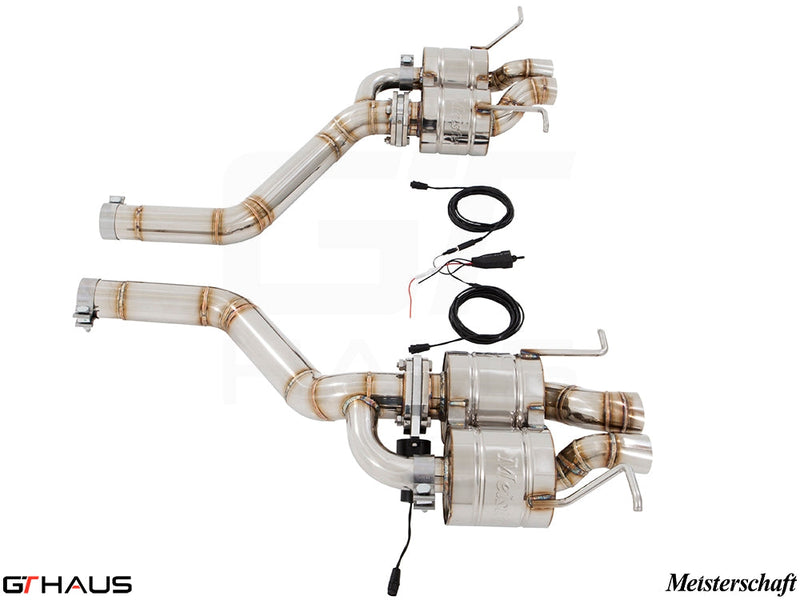 Premium exhaust system for Bentley Continental GT, featuring stainless steel construction and electronic valve control.