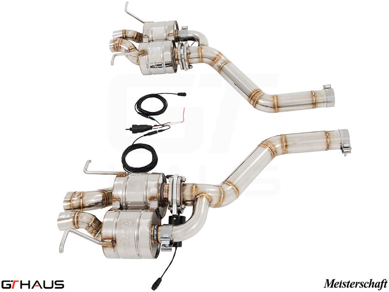 Premium exhaust system for Bentley Continental GT Speed, featuring stainless steel construction and electronic valve control.