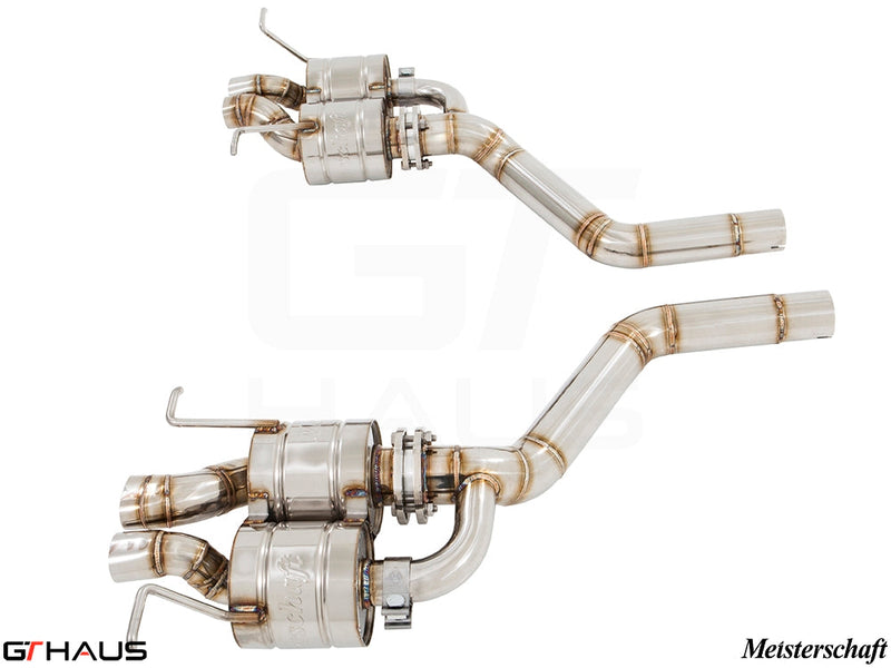 Premium exhaust system for Bentley Continental GT Speed, featuring stainless steel construction and electronic valve control.