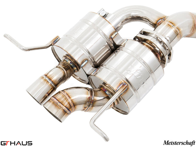 Premium Meisterschaft exhaust system for Bentley Continental GT V8/W12, featuring stainless steel construction and advanced design.