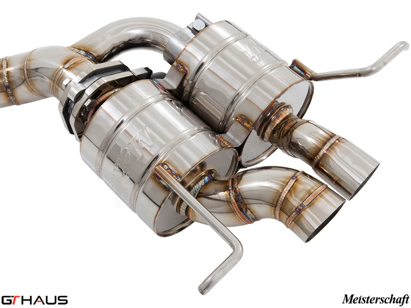 Premium exhaust system for Bentley Continental GT Speed V8/W12, featuring stainless steel construction and enhanced performance.