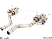 Premium exhaust system for Bentley Continental GT Speed V8/W12, featuring stainless steel construction and electronic valve control.