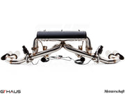 Meisterschaft exhaust system for Ferrari F430 Coupe/Spider, featuring stainless steel construction and electronic valve control.