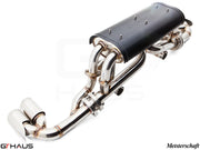 Premium Meisterschaft exhaust system for Ferrari F430 Coupe/Spider, featuring stainless steel construction and enhanced performance.