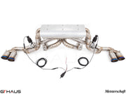 Premium exhaust system for Ferrari F430 Coupe/Spider, featuring stainless steel construction and electronic valve control.