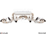 Premium exhaust system for Ferrari F430 Coupe/Spider, featuring stainless steel construction and electronic valve control.