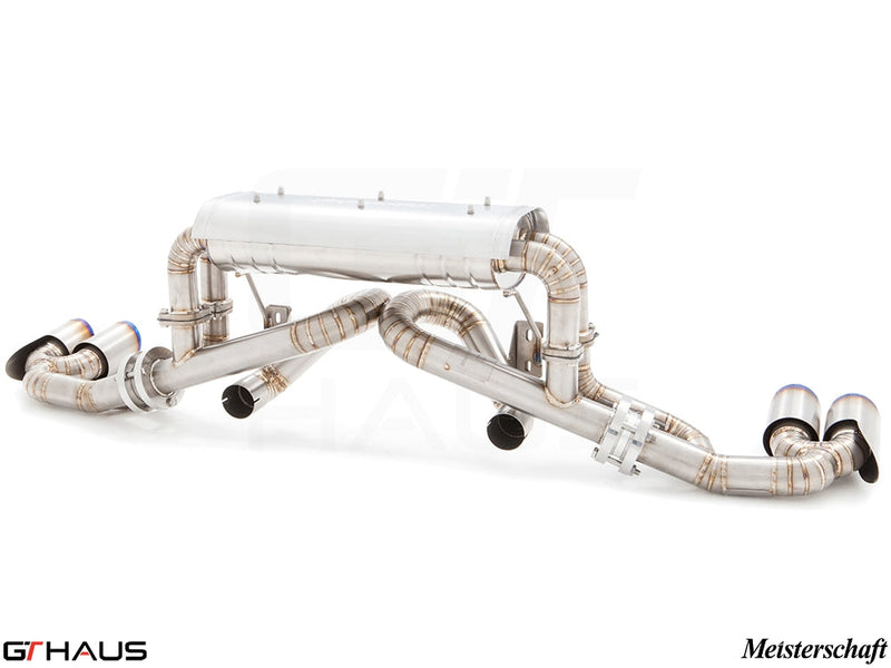Premium exhaust system for Ferrari F430 Coupe and Spider, featuring stainless steel construction and enhanced performance.