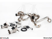 Premium performance exhaust system for Ferrari F430 Scuderia Coupe, featuring stainless steel construction and electronic valve control.