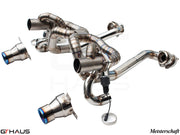 Premium exhaust system for Ferrari F430 Scuderia Coupe, featuring stainless steel construction and electronic valve control.