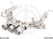 Premium performance exhaust system for Ferrari F458 V8 Coupe and Spider, featuring stainless steel construction and precision design.