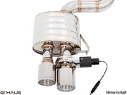 Premium exhaust system for Ferrari F599 GTB/GTO V12 Coupe, featuring stainless steel construction and electronic valve control.