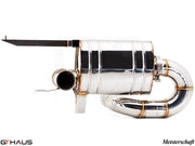 Premium exhaust system for Lamborghini Gallardo V10 Coupe and Spyder, featuring polished stainless steel construction.