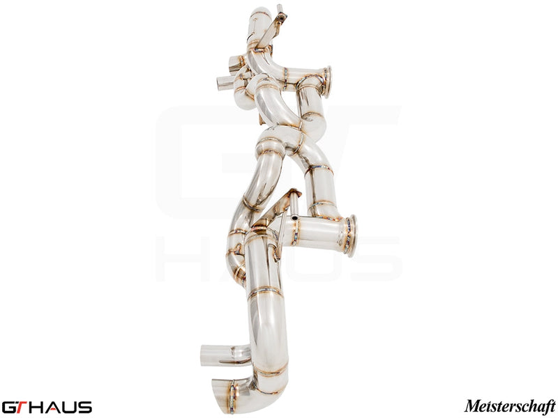 Premium performance exhaust system for Lamborghini Gallardo V10 LP550/560/570, featuring stainless steel construction.