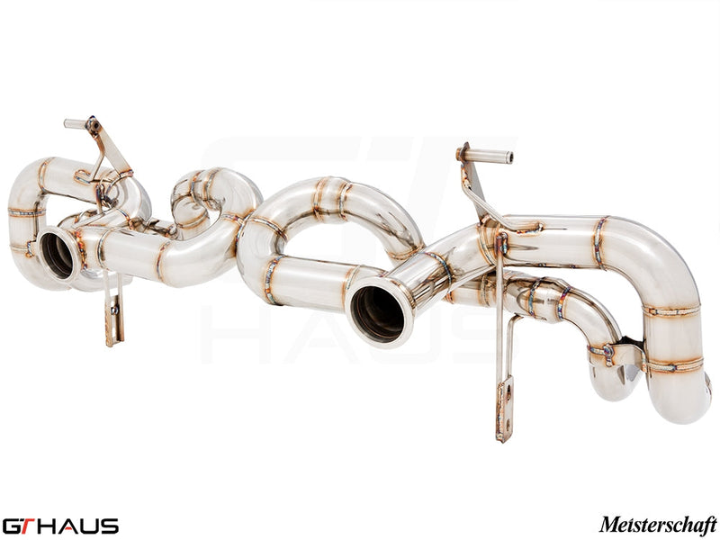 Premium performance exhaust system for Lamborghini Gallardo V10 LP550/560/570, featuring stainless steel construction.