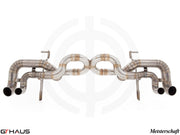 Premium performance exhaust system for Lamborghini Gallardo V10 LP550/560/570, featuring stainless steel construction.