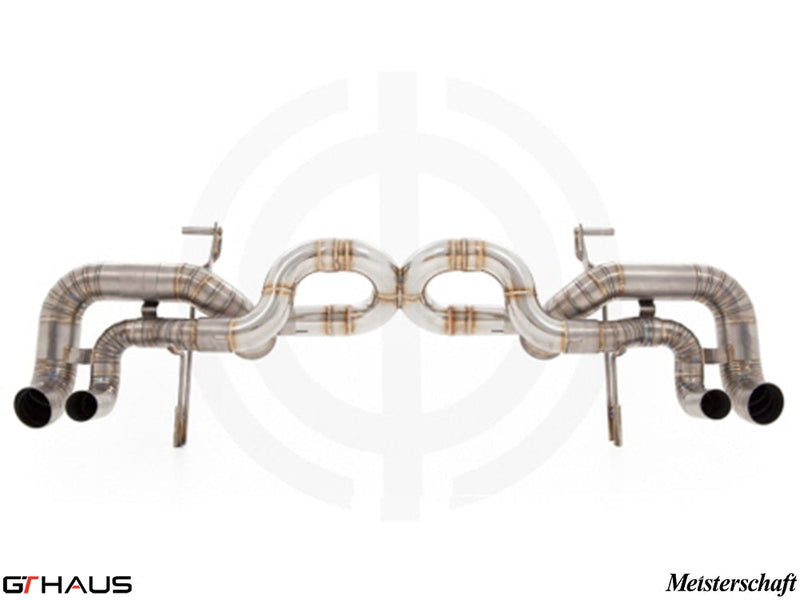 Premium performance exhaust system for Lamborghini Gallardo V10 LP550/560/570, featuring stainless steel construction.