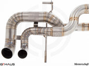 Premium performance exhaust system for Lamborghini Gallardo V10 LP550/560/570, featuring stainless steel construction and precision welding.