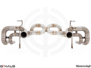 Premium performance exhaust system for Lamborghini Gallardo V10 LP550/560/570, featuring stainless steel construction.