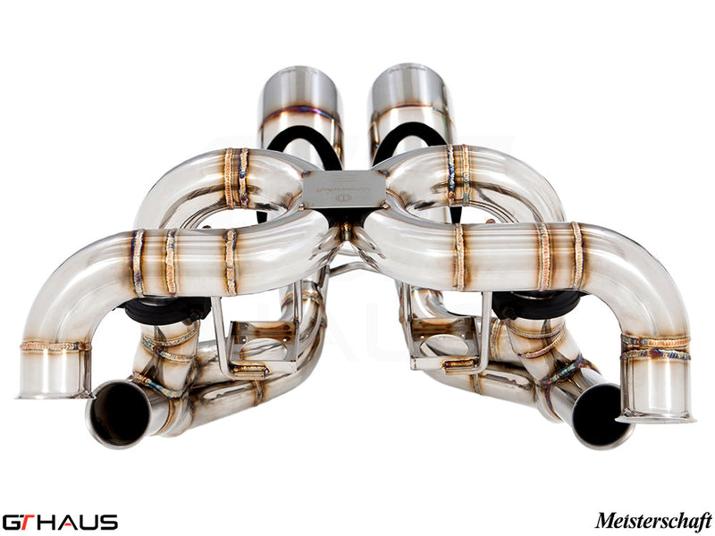 Premium exhaust system for Lamborghini Murcielago V12, featuring stainless steel construction and advanced design for enhanced performance.