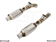 Premium sport catted pipes for Lamborghini Murcielago LP640, enhancing performance with stainless steel construction.