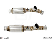 Premium sport catted pipes for Lamborghini Murcielago LP640, enhancing performance with T304 stainless steel construction.